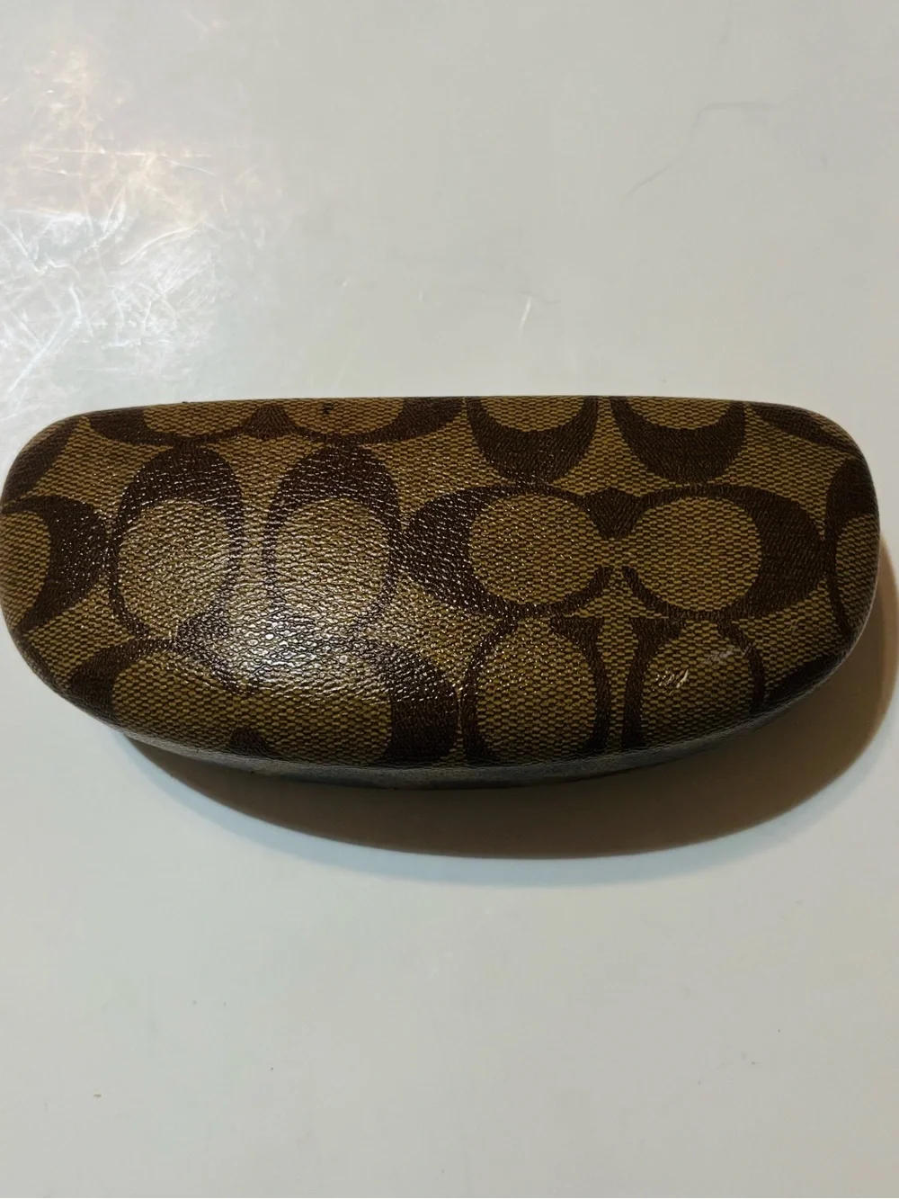 Coach Brown Signature Pattern Eyewear Case